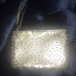 Victoria secret gold wristlet